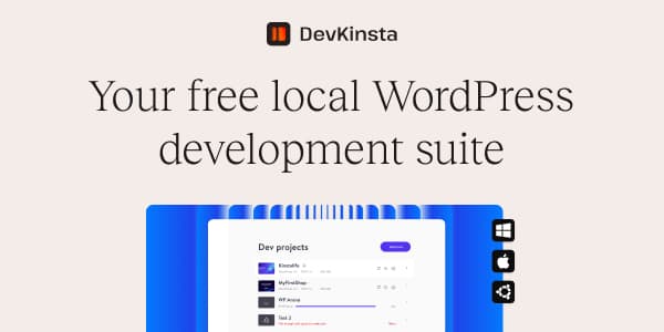 DevKinsta — Free Local WordPress Development