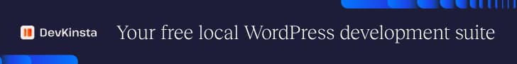 DevKinsta — Free WordPress Local Dev Tool