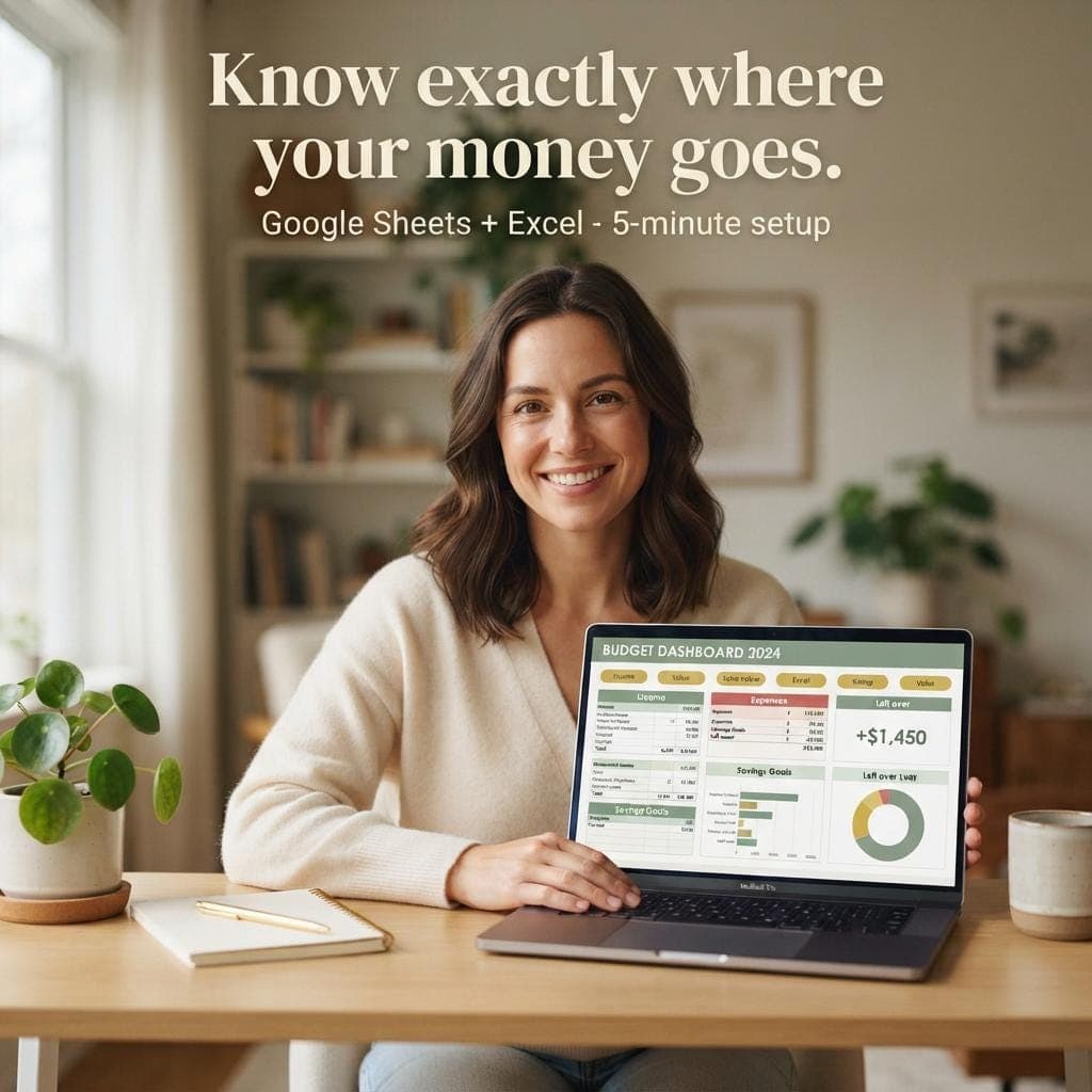 Annual Budget Spreadsheet — Etsy digital product