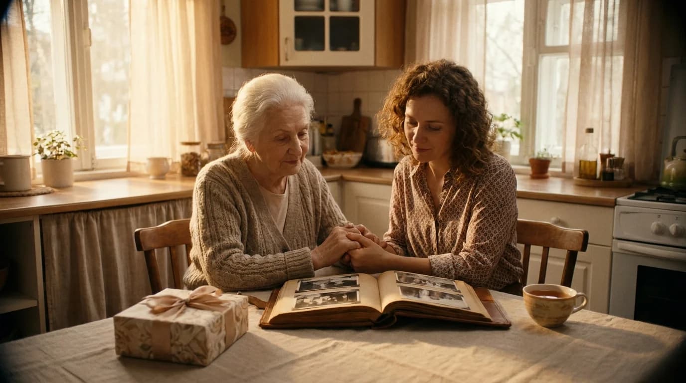 Best gifts for grandparents 2026 - A curated collection of thoughtful and practical gift ideas including digital photo frames, cozy comfort items, wellness products, and meaningful keepsakes arranged on a table