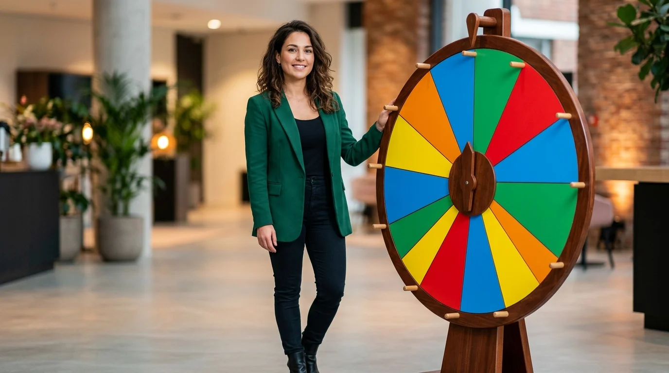 Small group of people participating in fair random selection process with modern tools and best practices