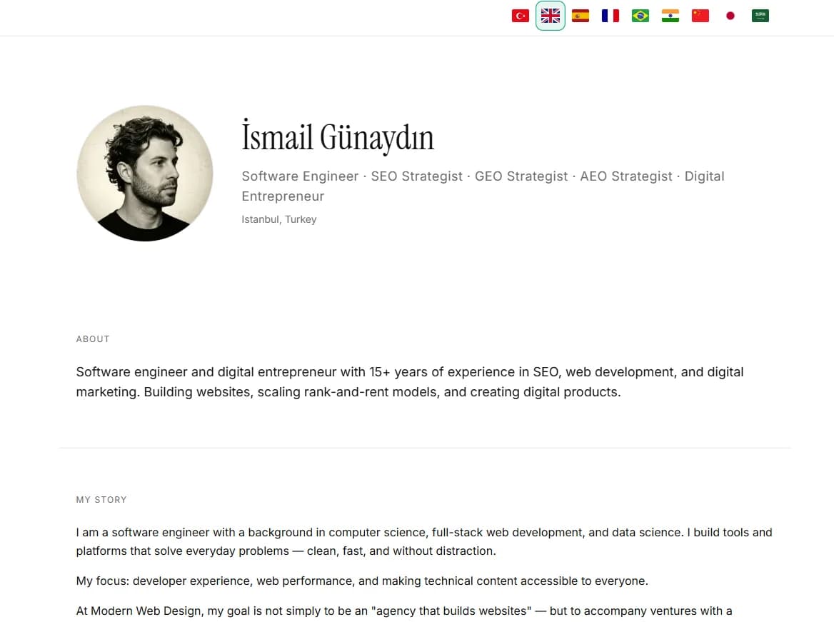 ismailgunaydin.com screenshot
