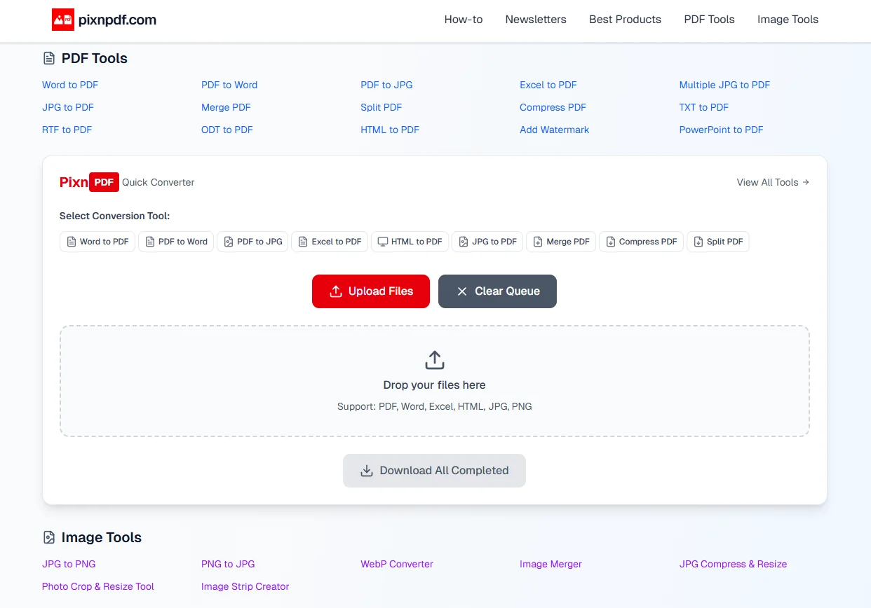 pixnpdf.com screenshot