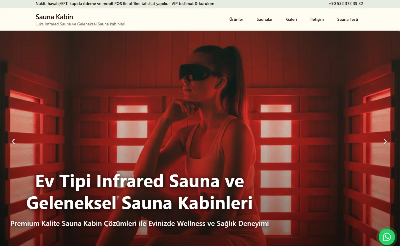 saunakabin.com screenshot