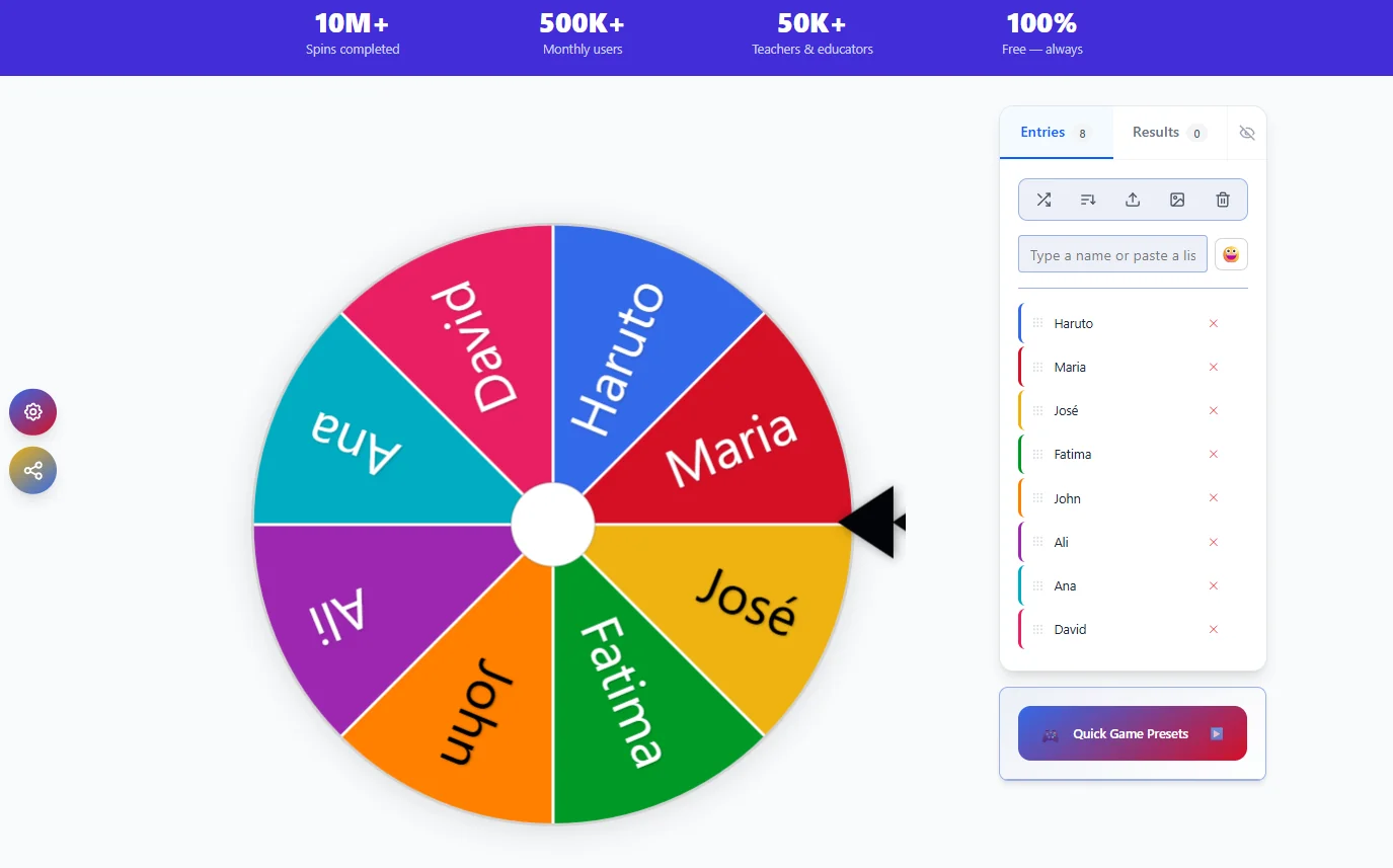 wheelienames.com screenshot