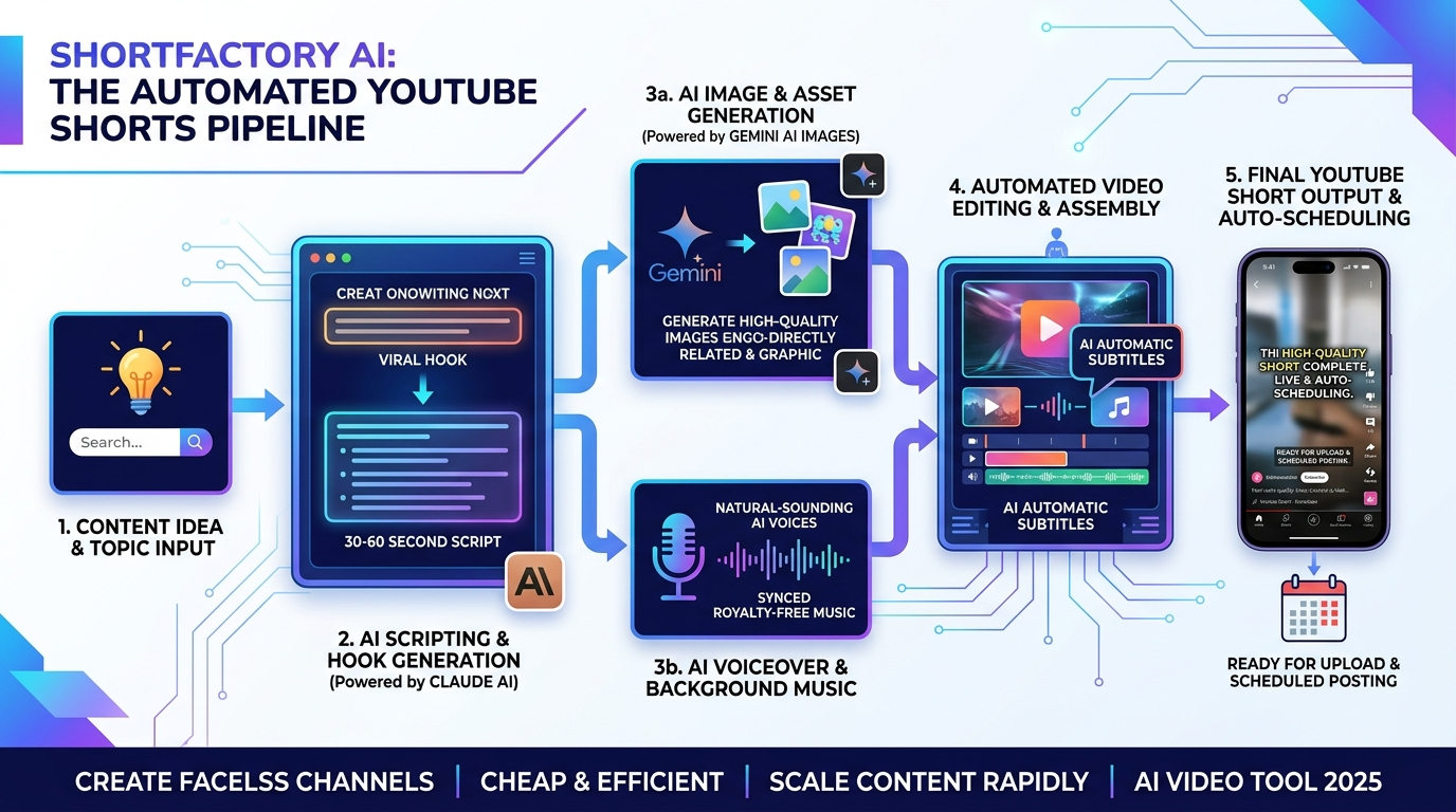ShortFactory AI cost breakdown 0.11 dollars per video API costs Claude Gemini ElevenLabs